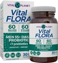 Vital Planet - Vital Flora Men 55+ Daily Probiotic, 60 Billion CFU, 60 Diverse Strains, 7 Organic Prebiotics, Immune Support, Gas Relief, Colon and Digestive Health Probiotics for Men 30 Capsules 2