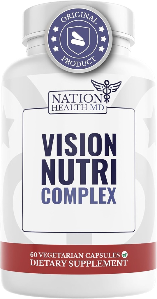 Vision Nutri Complex - Eye Vitamins with Lutein, Bilberry - Eye and Vision Health for Men & Women - 60 Capsules 2