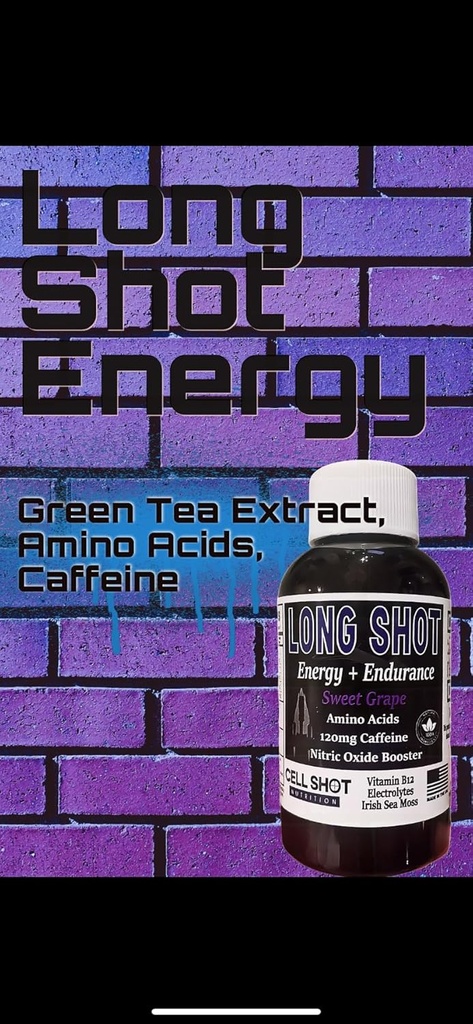 Sweet Grape Long Shot - 4 Pack - Nitric Oxide Booster, Caffeine, Nootropics, Electrolytes, Amino Acids - Natural Endurance and Performance Enhancement 5