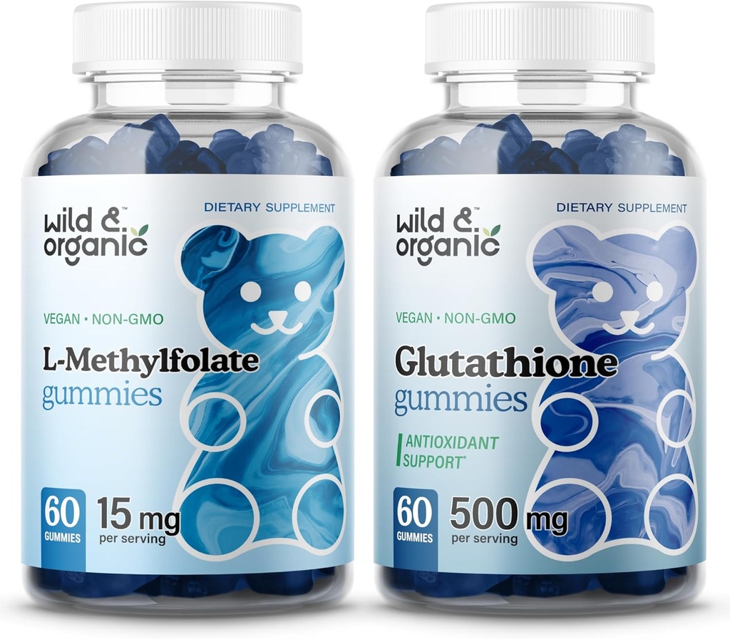 Wild & Organic L-Methylfolate Gummies & L-Glutathione Gummies 2