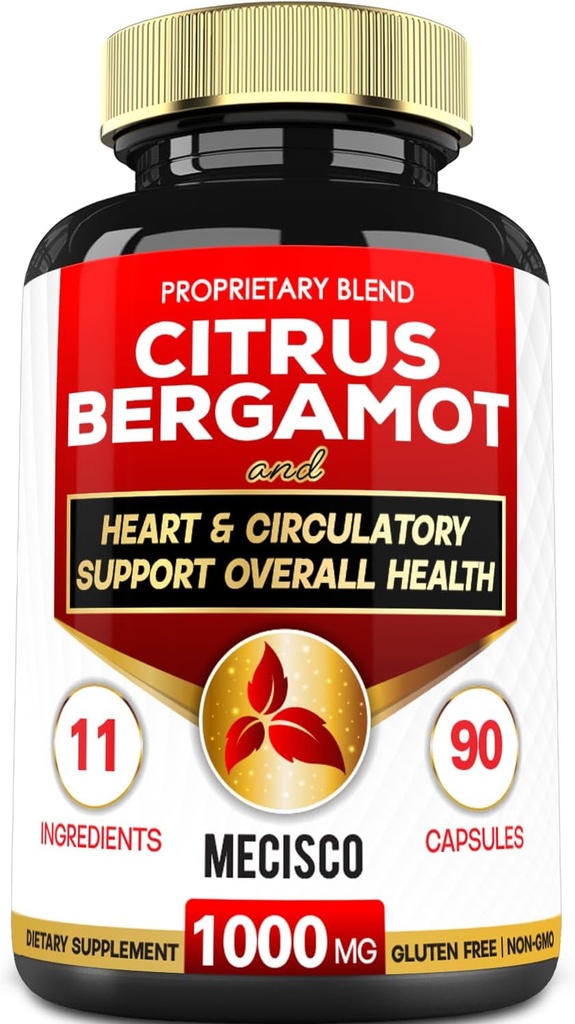 11 in 1 Citrus Bergamot Supplement 1000mg with Black Chokeberry, Berberine HCl & More - 90 Capsules - Supports Heart Health, Immune System, Energy Production 2