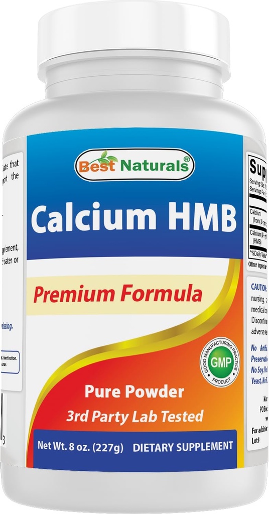 Best Naturals HMB (Beta-Hydroxy Beta-Methylbutyrate) Pure Powder 8 OZ 2
