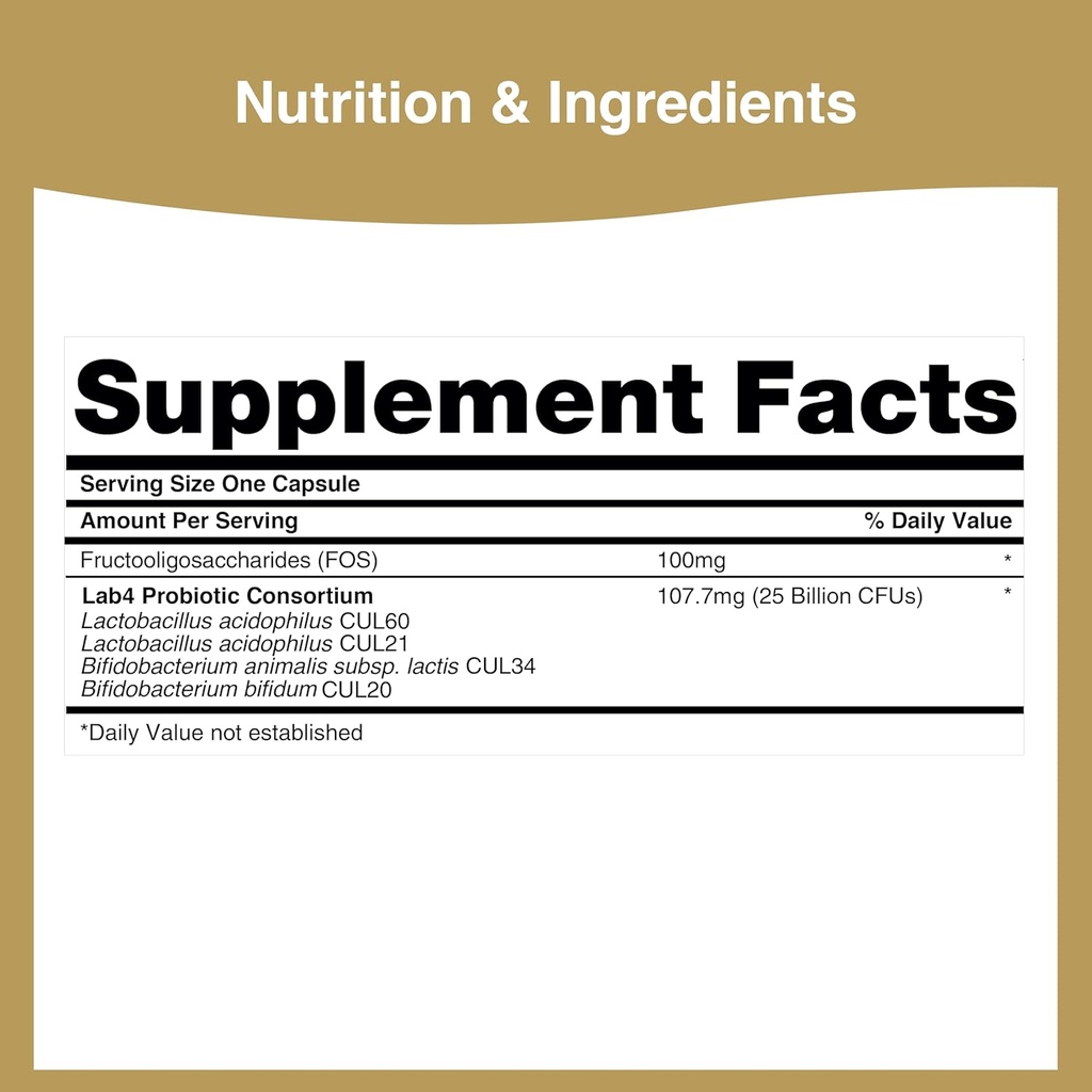 Ultimate Probiotic for Adults | 50 Billion CFU | Supports Digestion, Immunity & Healthy Weight | 30 Multi-Strain Probiotics Capsules | Vegetarian, Gluten-Free, Lactose-Free 6