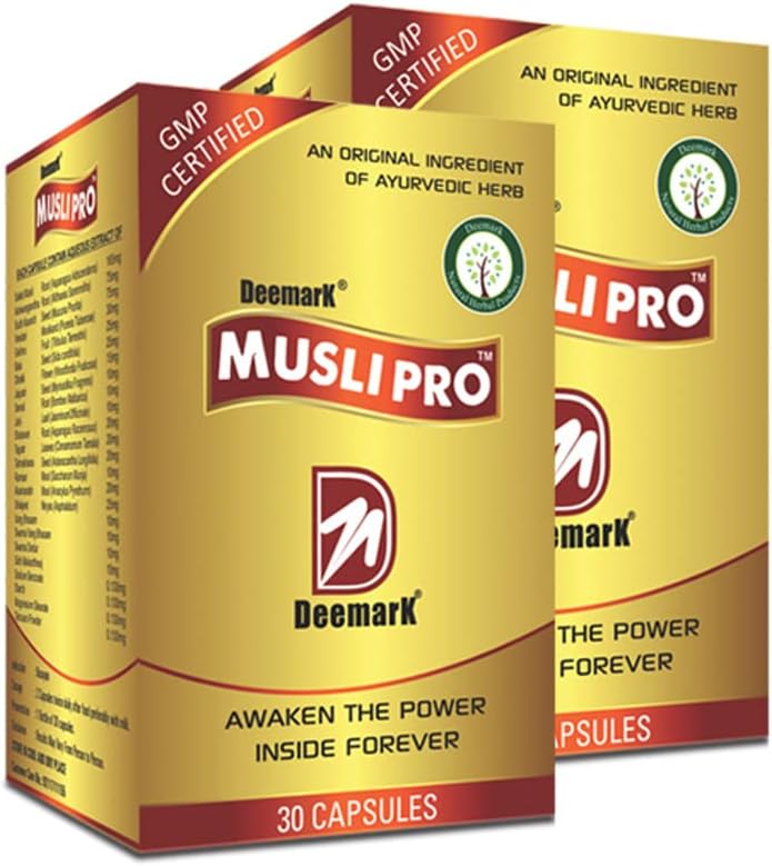 Deemark Musli Pro 60 Capsules for Strength, Stamina & Power | 100% Ayurvedic | Improves Immunity | Reduces Stress 2