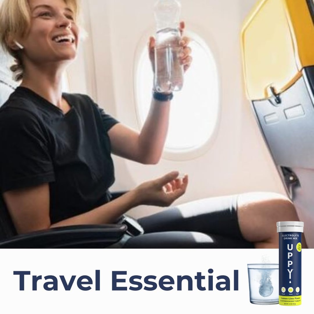 Jet Lag Relief Kit: Travel Essential Bundle: 20 tablets, Lemon-Lime + Caffeine-Grapefruit for Travel, Sports, Party (Pack of 2 x 10) 3