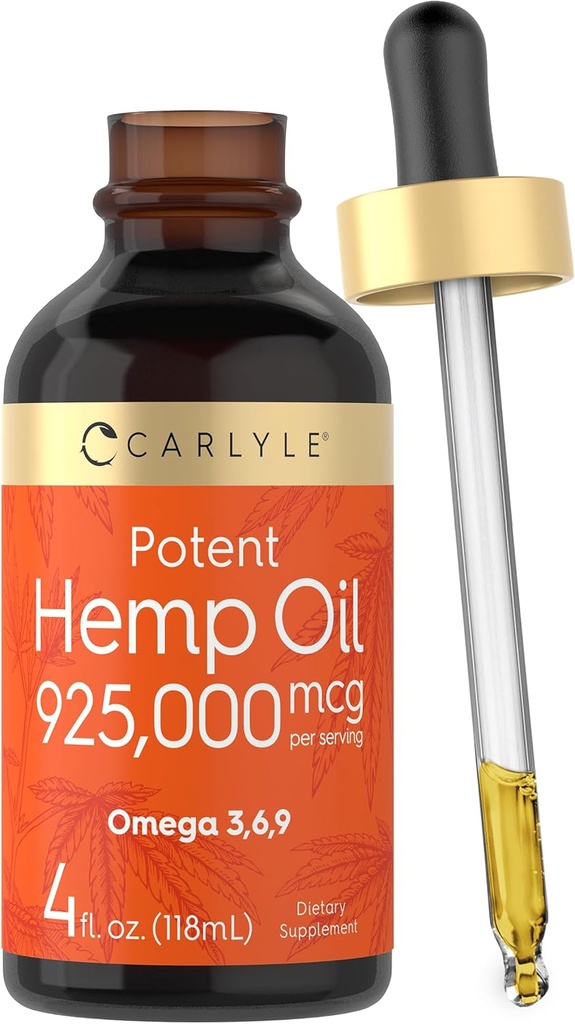 Carlyle Hemp Seed Oil 925,000 mcg | High Potency | Contains Omega 3,6,9 | Cold Pressed | Vegetarian, Non-GMO, Gluten Free 2
