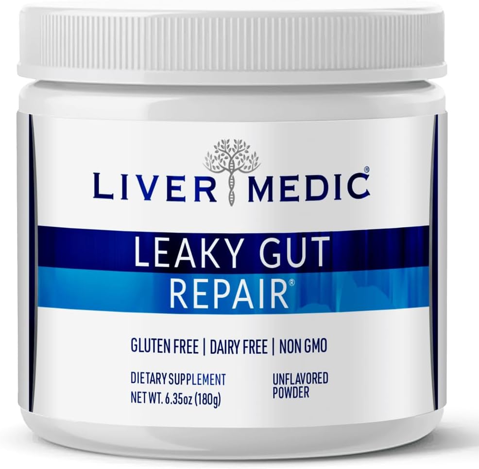Leaky Gut Repair Gut Health Support Powder Glutamine Slippery Elm for IBS Heartburn Relief Bloating to Soothe Stomach for Women & Men Capsules (Unflavored) 180g 2