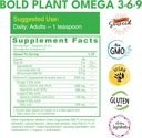 Bold Botanica Plant Omega 3-6-9, with Ahiflower Oil, Vegan Omega 3, Complete Plant-Based Omegas for Brain & Immune Health, Better Than Flax, Fish Free, Great Taste, Sugar-Free, Non-GMO, Liquid- 4 oz 5