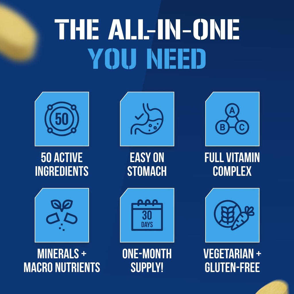 EVL Advanced Daily Multivitamin - Men's Multivitamin with Essential Minerals Phytonutrient Complex and VitaMode Active Mens Vitamins for Energy with Lycopene for Muscle Bone and Immune Support 6