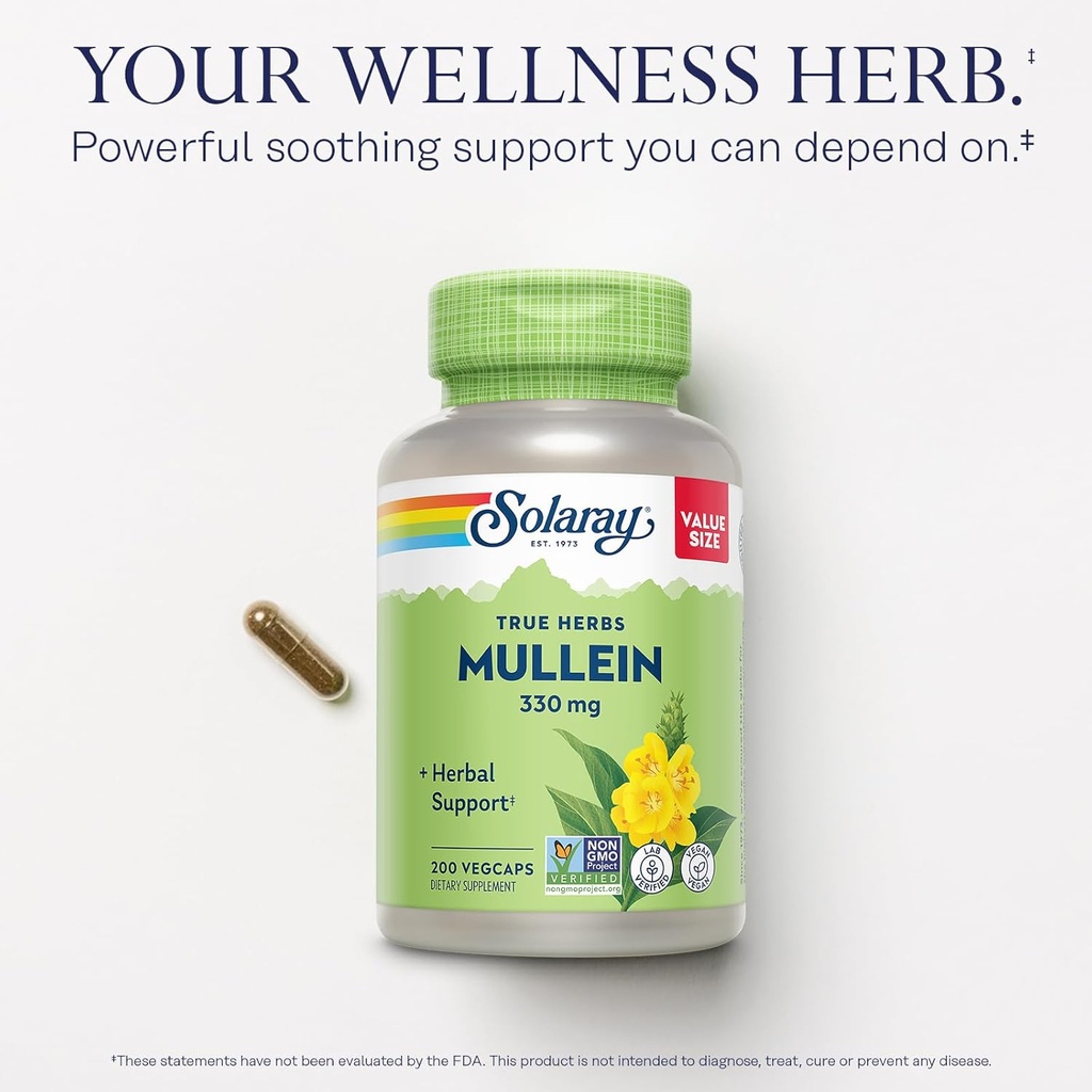 SOLARAY Oil of Oregano Softgels 150 mg and Mullein Leaf 330 mg - Wellness Support Bundle - Oregano Oil and Mullein Capsules for Overall Health Support - Vegan, 60-Day Guarantee, 120ct/180ct 6