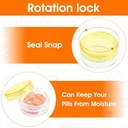 Small Pill Organizer Box, 5 Pcs Travel Pill Case Holder Portable Daily Mini Pills Container BPA Free Medicine Storage Container for Purse Pocket Briefcase (Blue/Orange/Yellow/Black/Rose Red) 4