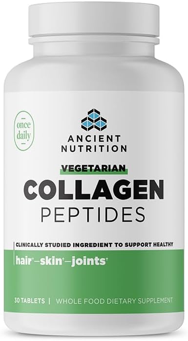 Ancient Nutrition Vegetarian Collagen Peptides, Collagen Peptides Tablets, Collagen with Prebiotics and Probiotics, Supports Healthy Skin, Hair, Joints, Digestion, Vegetarian Capsules, 30 Count 2
