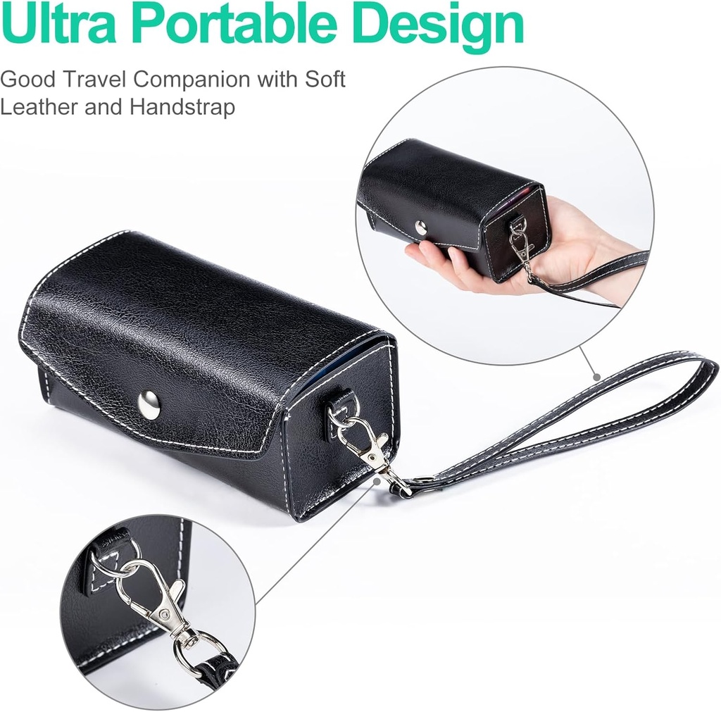 Zoksi Weekly Pill Organizer 2 Times a Day, PU Leather Bag 7 Day Am Pm Pill Box, Daily Pill Box Organizer 7 Day, Portable Medicine Organizer for Travel, Weekly Pill Case to Store All Meds 4