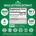 Zazzee Extra Strength Wild Lettuce 10:1 Extract, 1500 mg Strength, 120 Vegan Capsules, Potent Lactuca Virosa Variety, Concentrated 10X Extract, 100% Vegetarian, All-Natural, Non-GMO, Made in The USA 3