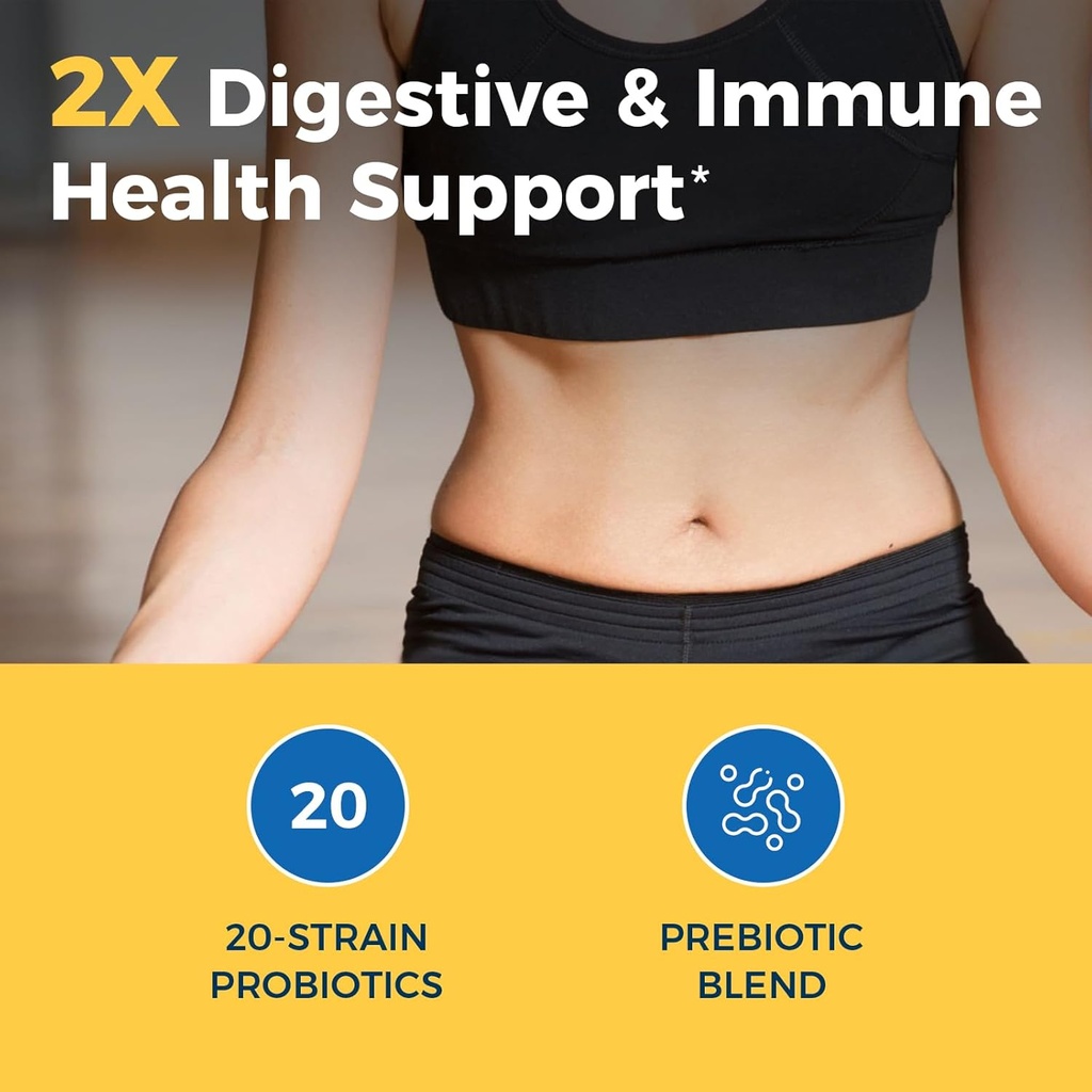 NewRhythm Probiotics 50 Billion CFU 20 Strains, 60 Veggie Capsules, Targeted Release Technology, Stomach Acid Resistant, No Need for Refrigeration, Non-GMO, Gluten Free (Pack of 2) 5