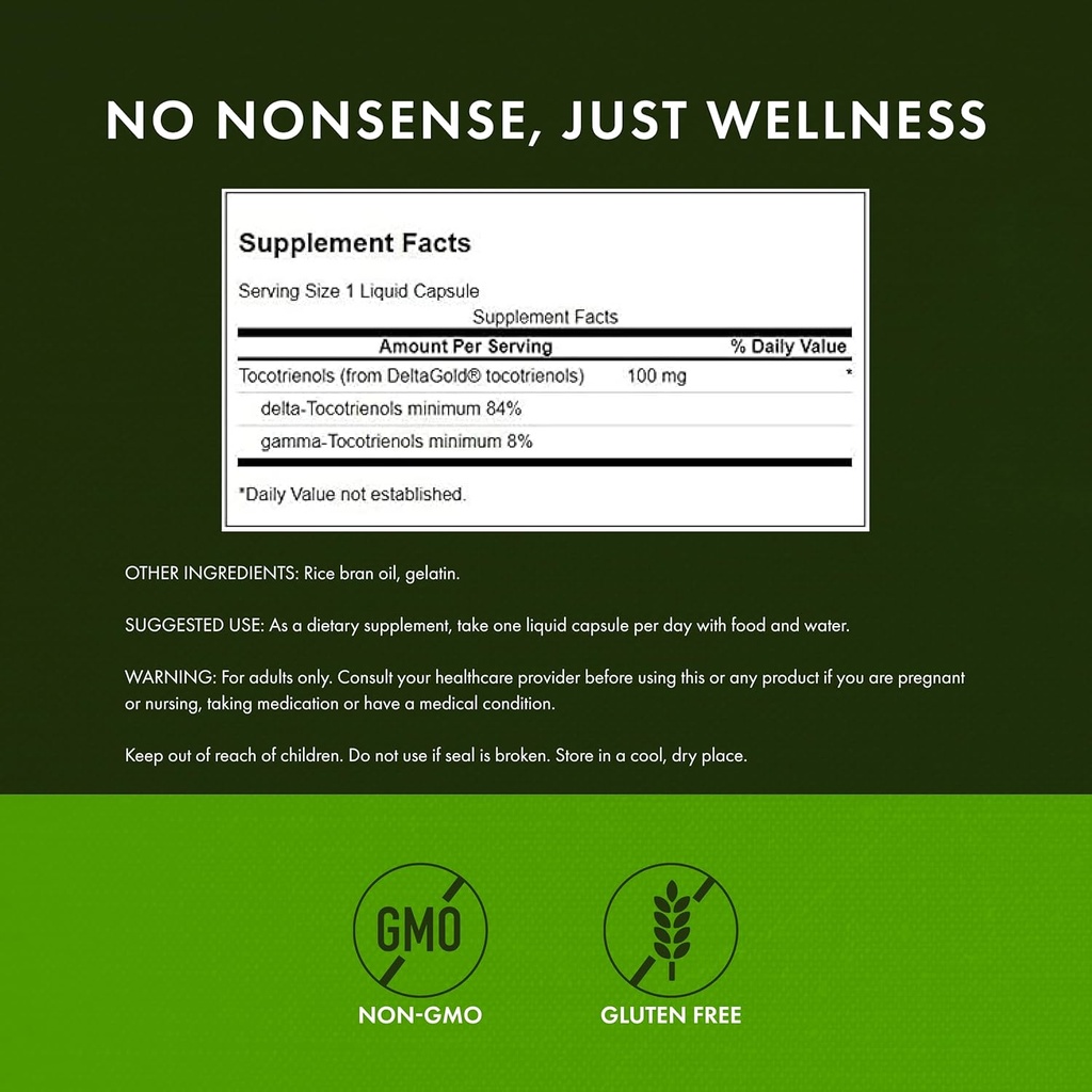 Swanson Double Strength Tocotrienols - Antioxidant - (60 Liquid Capsules, 100mg Each) 2 Pack 4