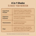 KOS Vegan Protein Powder, Chocolate Peanut Butter - Low Carb Pea Protein Blend, USDA Organic Superfood with Vitamins & Minerals - Keto, Soy, Dairy Free - Meal Replacement for Women & Men - 10 Servings 5