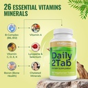 Daily2Tab - All You Need Multivitamin Plus Multimineral Formula. 26 Essential Nutrients for Women and Men, 60 Tablets 3
