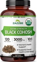 Zazzee USDA Organic Black Cohosh 10:1 Extract, 3000 mg Strength, 120 Vegan Capsules, 4 Month Supply, Standardized and Concentrated 10X Extract, 100% Vegetarian, All-Natural, Non-GMO, Made in The USA 2