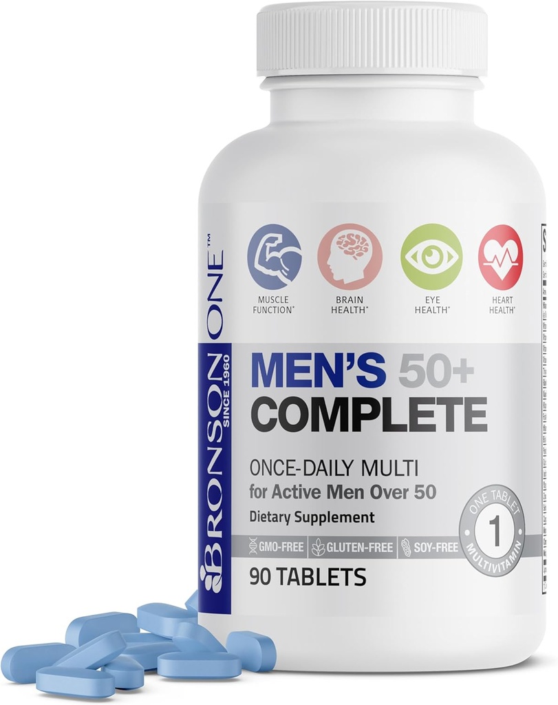 Bronson ONE Daily Mens 50+ Complete Multivitamin Multimineral, 90 Tablets 2