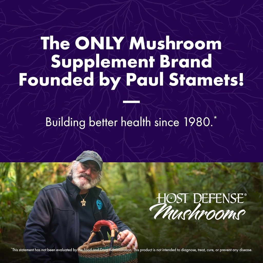 Host Defense Stamets 7 Mushroom Powder - 7 Species Blend - Mushroom Supplement for Immune Support with Royal Sun Blazei, Cordyceps, Reishi, Maitake, Lion's Mane, Chaga & Mesima - 7 oz (133 Servings)* 4