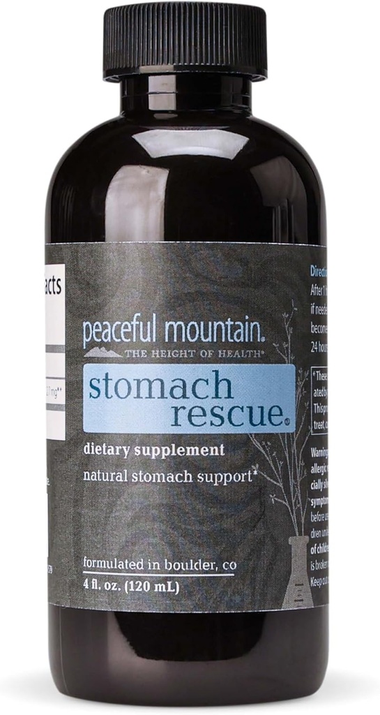 Natural Stomach Support & Immunity Booster - with Elemental Silver & Peppermint Essential Oil to Help Ease Stomach Discomfort - 4 fl. Oz 2