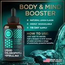 Liquid Chlorophyll Drops with Spirulina for Water - Full Strength Energy, Wellness, Immune Support Supplement - 50mg Chlorophyll Liquid, 12.5mg Spirulina - Lemon Flavor Detox Drink - 2oz, 118 Servings 3