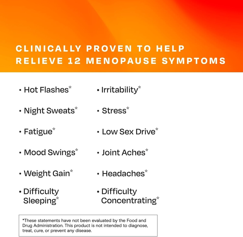 Amberen Menopause Supplement for Women, 60 Capsules, Clinically Proven, Helps Support Hormone Balance, Helps Relieve 12 Menopause Symptoms: Hot Flashes, Night Sweats, Mood Swings and More 4