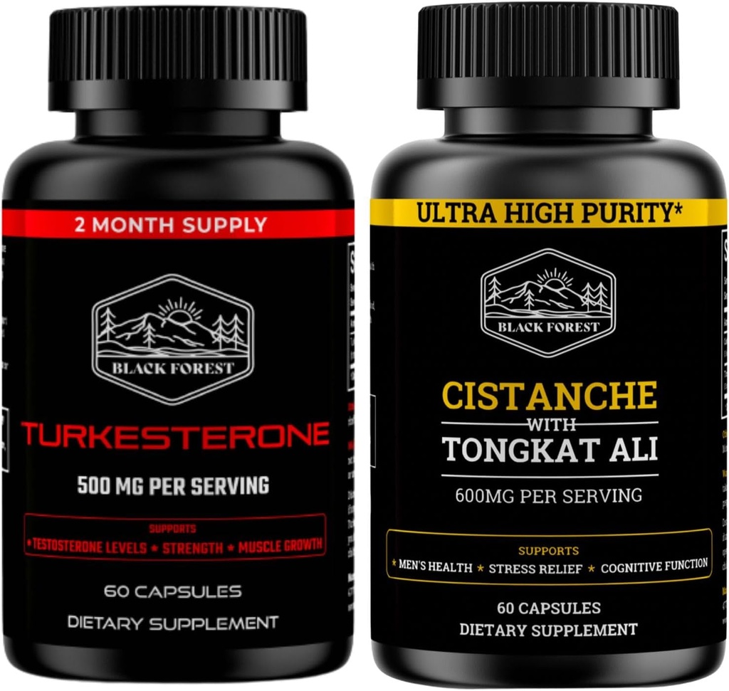 Black Forest Supplemets Starter Pack Bundle. 1 X Turkesterone + 1 X Cistanche (TESTO Pack) 2