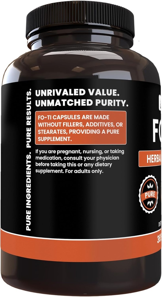 Pure Original Ingredients Fo-Ti (365 Capsules) No Magnesium Or Rice Fillers 4