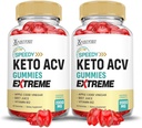 Justified Laboratories (2 Pack Speedy Keto ACV Gummies Extreme 2000MG Speedy Keto Gummies Advanced Formula Apple Cider Vinegar with Pomegranate Beet Juice Powder B12 Vegan Non GMO 60 Gummys 2