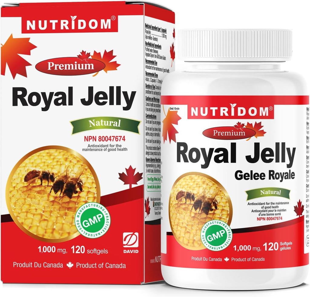 Nutridom Royal Jelly 1000mg, 120 softgels (One Bottle) 2