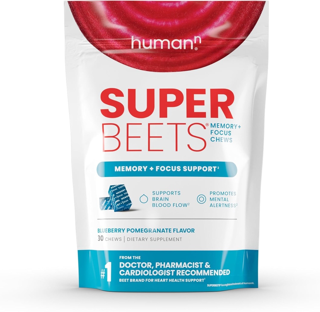 Humann SuperBeets Memory + Focus & Turmeric Chews 3