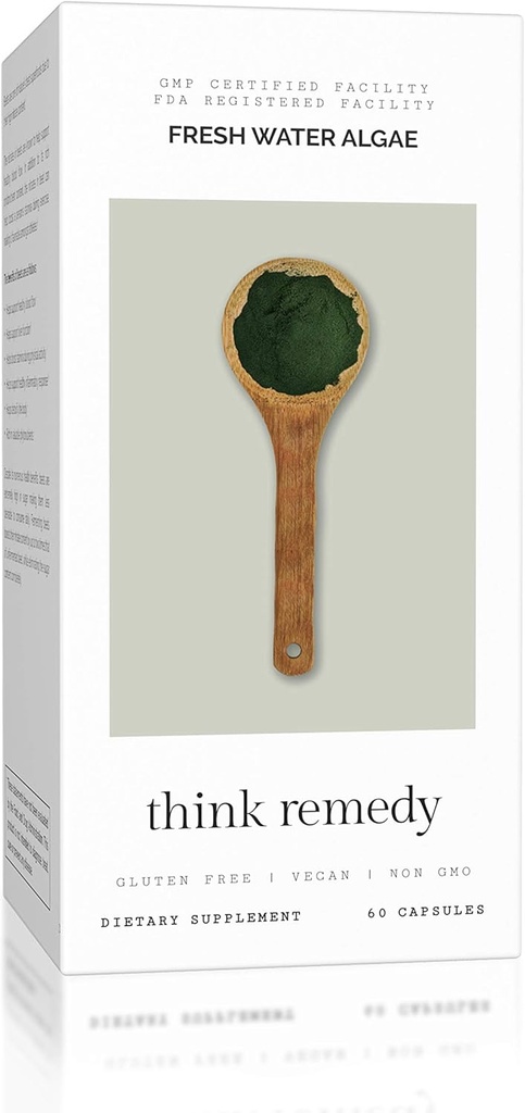 Fresh Water Algae Capsules - Chlorella Spirulina Pills for Detoxification - Potent Chlorophyll - Organic Powder Supplement - 60 Capsules - Optimal 50/50 Blend 3