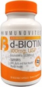 IMMUNOVITES High Dose Biotin (as d-Biotin, USP) 100mg (Equivalent to 100,000mcg) 90 Capsules, High Potency 2