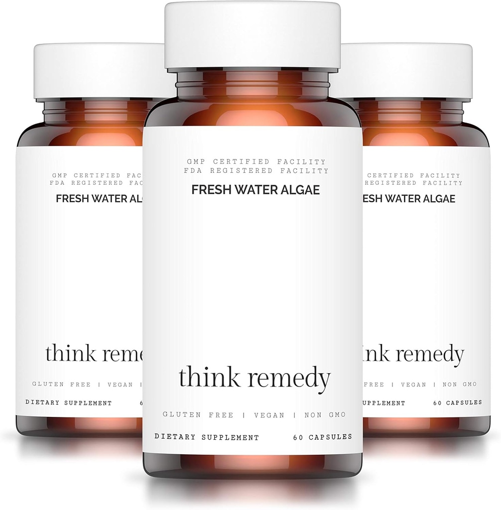 Fresh Water Algae Capsules - Chlorella Spirulina Pills for Detoxification - Potent Chlorophyll - Organic Powder Supplement - 60 Capsules - Optimal 50/50 Blend 5