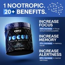 Nootropic Strongest Focus Supplement - Clinically Backed Ingredients Made in USA - Scientifically Backed Doses - Supplement for Brain Fog - AlphaGPC, Lions Mane, Rhodiola and More 10:1 90 Capsules 3
