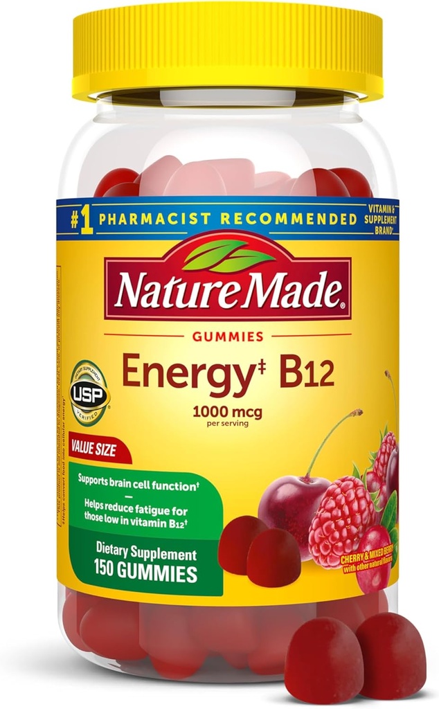 Nature Made Energy B12 Adult Gummies 1000 mcg per Serving 150 Ct (Pack of 2) 2