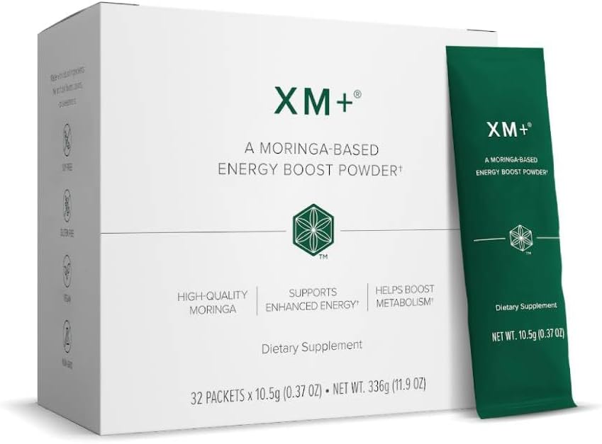 Isagenix XM+ - Natural Energy Support Drink Powder - Infused with Green Tea - Made with Shade-Dried Moringa Leaves - Individual Serving Packets (32 Servings) 2