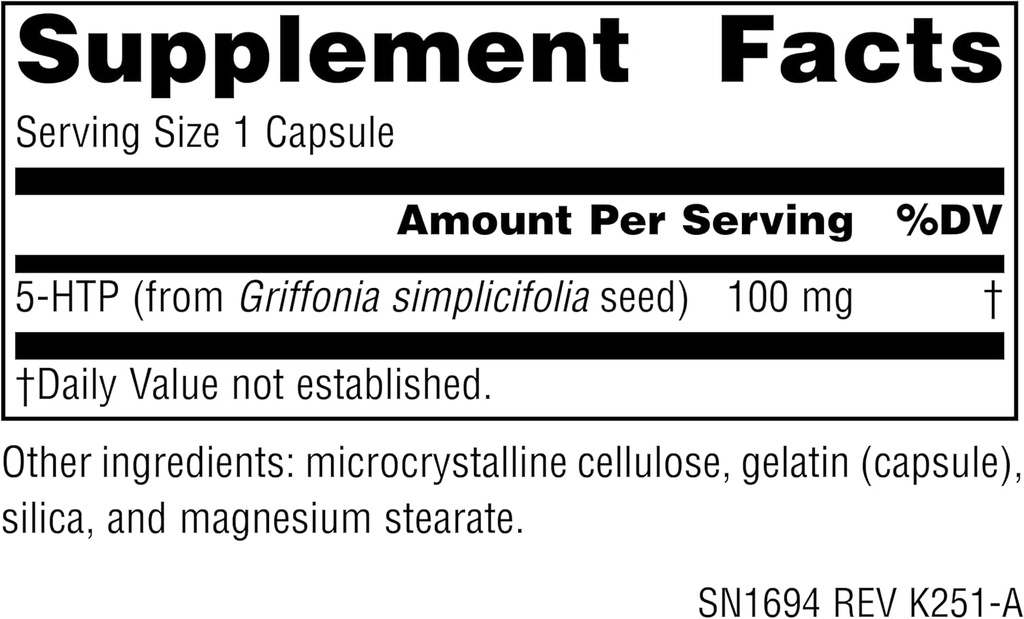 Source Naturals Serene Science 5-HTP, Balanced Mood* 100 mg - 30 Capsules 3