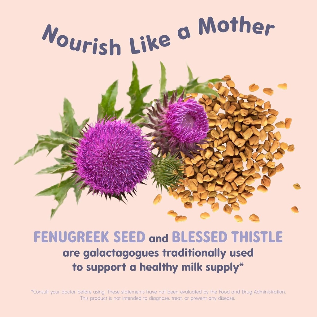 OAT MAMA Organic Lactation Supplement - 'Slay Mama' Blessed Thistle & Fenugreek Capsules - Herbal Lactation Blend, Postpartum Support for Breastfeeding Moms 5