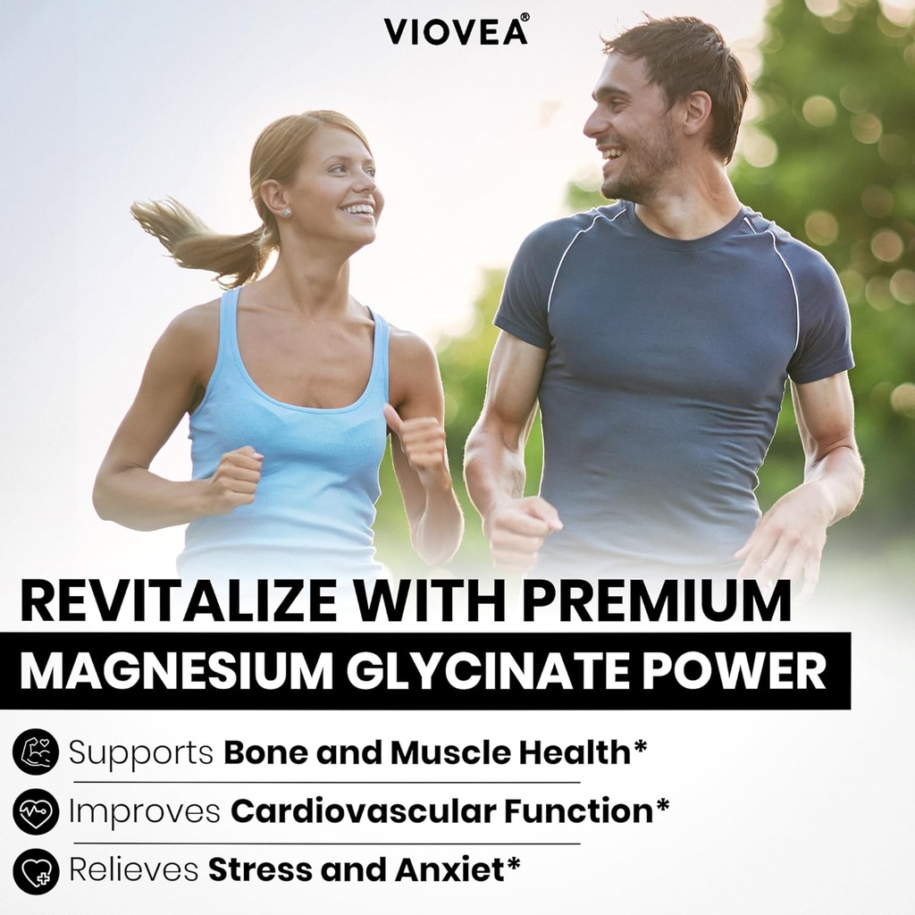 Magnesium Glycinate - Made in USA, 400mg per Serving, 120 Tablets, 100% Chelated for Higher Absorption, Non-GMO and Gluten-Free, Supports Muscle, Bones and Heart Well-Being 5