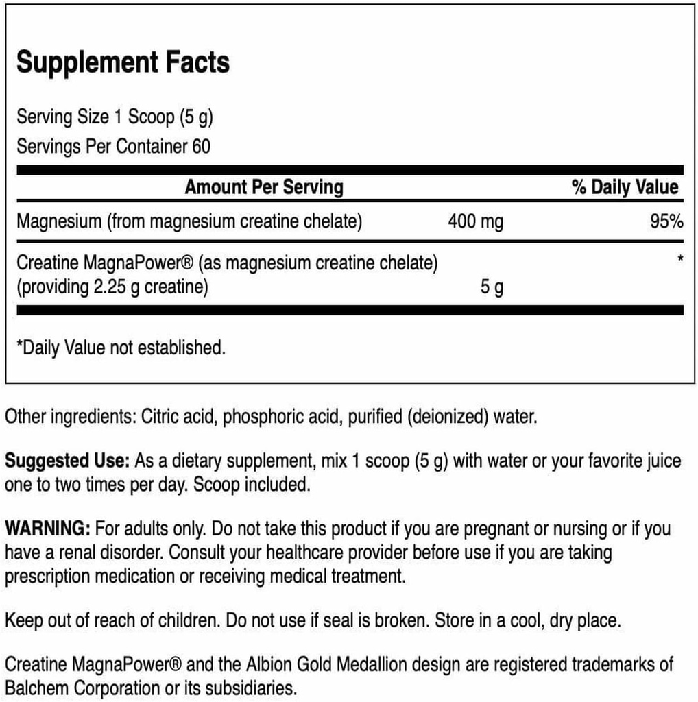 Swanson 100% Pure Creatine Magnapower 10.6 Ounce (300 g) Pwdr 3