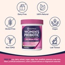 Doctor's Recipes Probiotics for Women, 100 Billion CFU 32 Strains, with Prebiotic Fiber, Enzymes & Cranberry, Vaginal Urinary Digestive & Immune, No Yeast, Shelf Stable, Delayed Release, 30 Caps 6