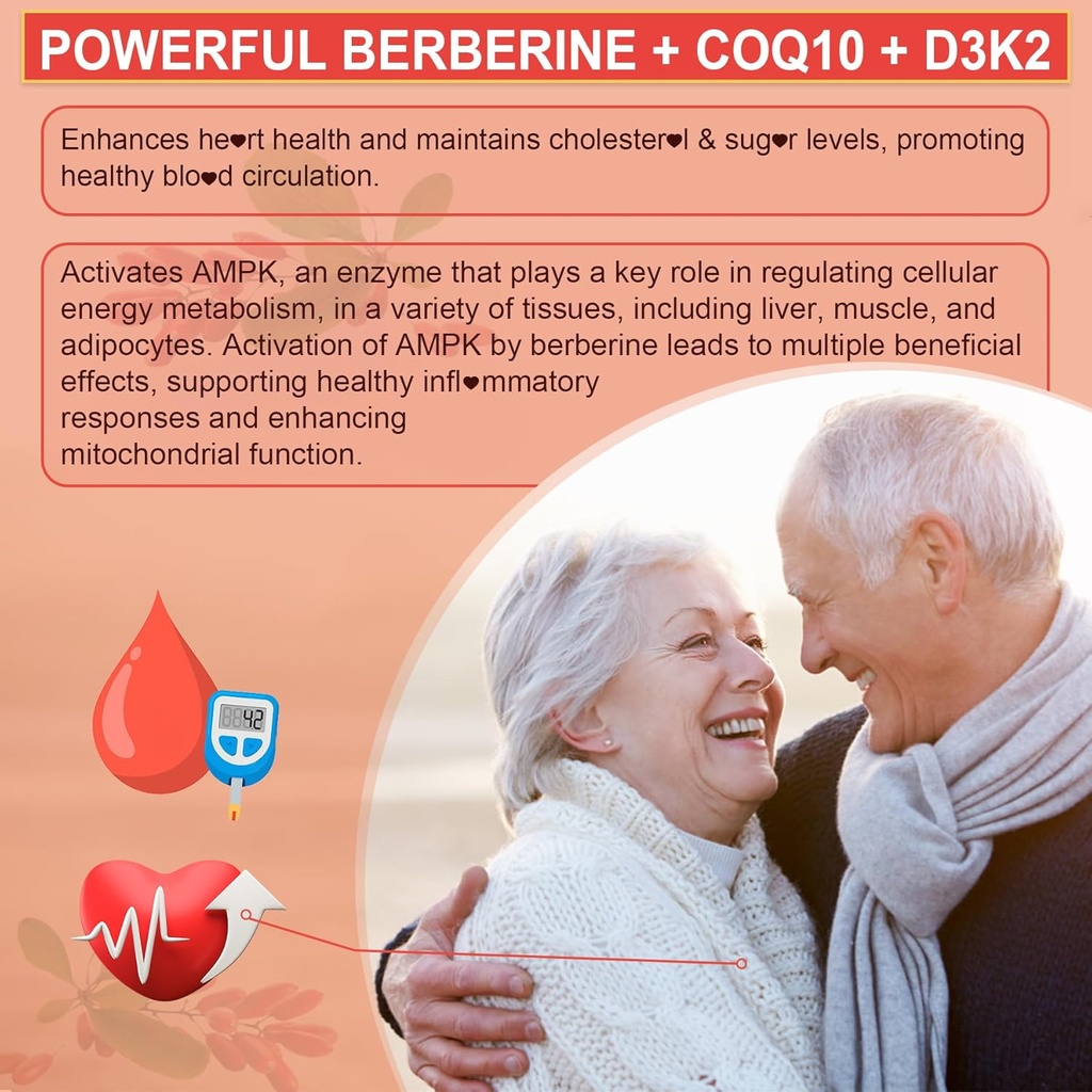 2Pack Berberine Supplement Gummies & 1Pack 5HTP Liquid Filled Gummies for Adults & Kids 8+, Sugar Free 6