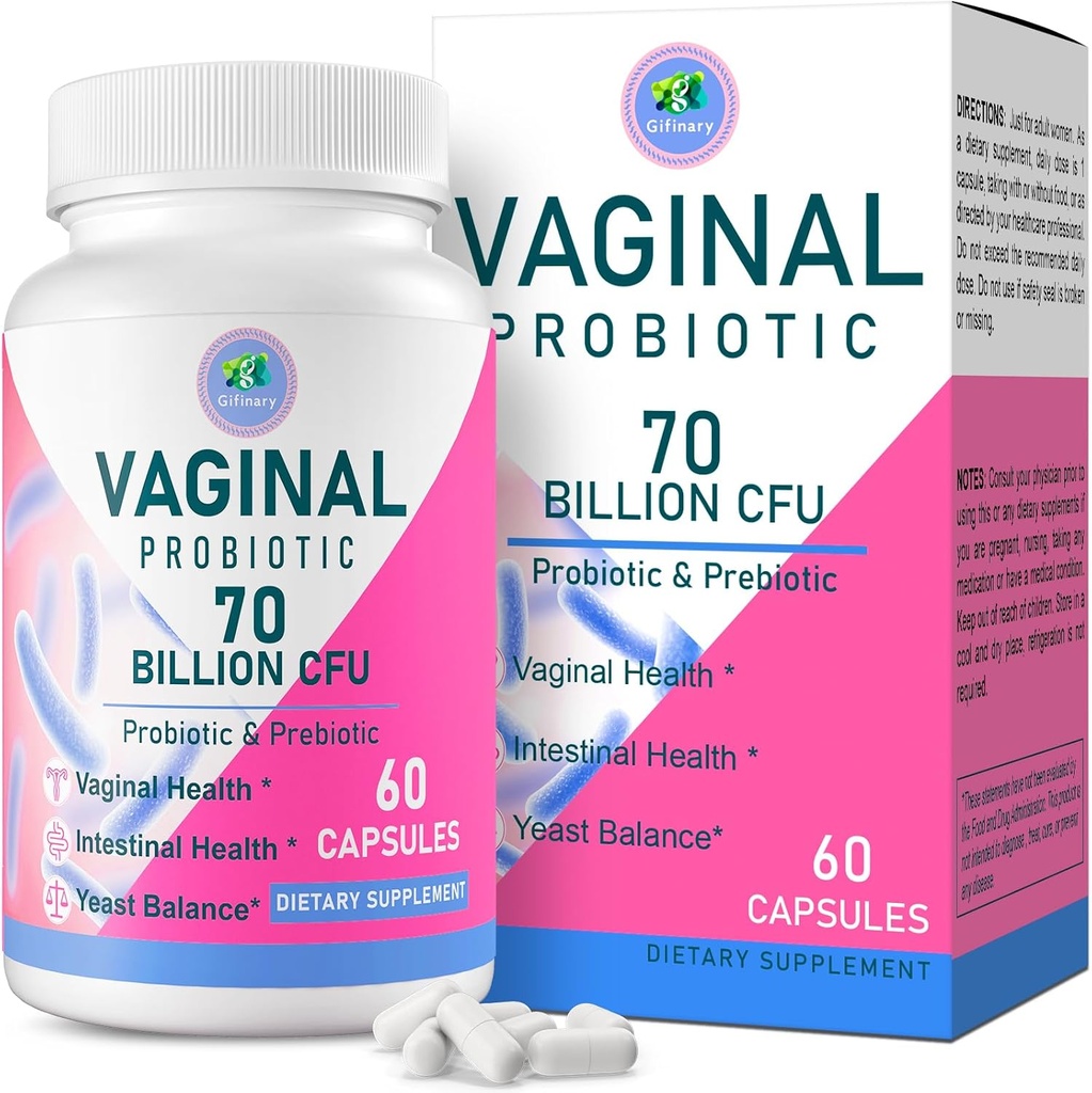Vaginal Probiotics, PH Balance for Women, 70 Billion CFUs Womens Probiotic for Vaginal Health, Urinary, Odor Control, Flor, Ph Balance & Hormone, with Prebiotic & D-Mannose - Shelf Stable, 60 Caps 2
