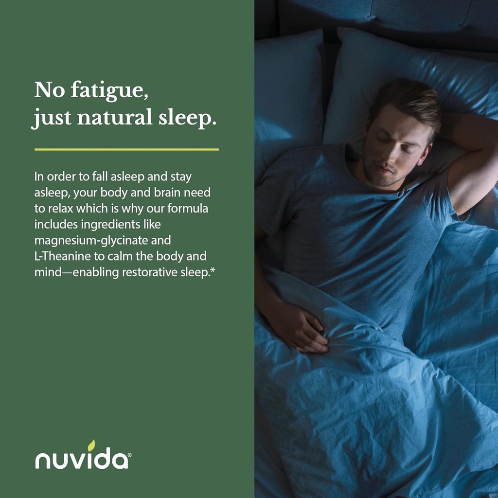 Sleep Regenerative Sleep Aid Restful Nights with No Melatonin | Ashwagandha, L-Theanine, GABA, and Magnesium Glycinate | Non-Habit Forming Sleep Aid for Adults | 60 Capsules - 60 Count 3