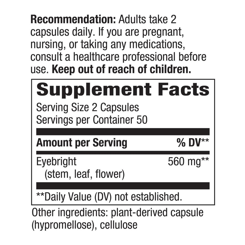 Natures Way Eyebright Herb Vegetarian Capsule, 100 ct 3
