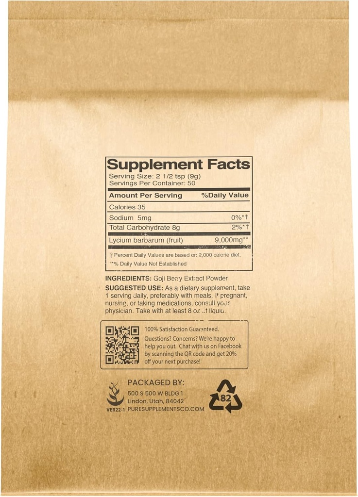 PURE ORIGINAL INGREDIENTS Berry Powder Bundle, (1 lb Each) Acai Powder, Goji Berry Powder, Blueberry Powder, Herbal Supplements 6