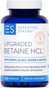 Essential Stacks Betaine HCL with Pepsin, Ox Bile, Organic Gentian & Ginger - Betaine Hydrochloride Supplement w Digestive Enzymes, Bile & Bitters - Gluten, Dairy & Soy Free (120 Capsules) 2